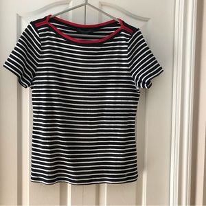 NWT *TOMMY HILFIGER *’Women’s Navy/White Stripe Short Sleeve Tee Shirt size L